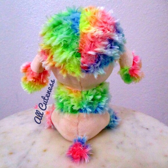 TY Beanie Boos Rainbow Poodle Beanie Plush - Picture 4 of 8